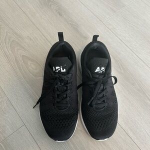 APL Women's Black Knit Sneakers with White Soles